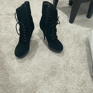 Bakers, Chloe black suede short boots